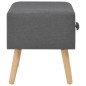 vidaXL Mesitas de noche 2 unidades 40x35x40 cm tela gris oscuro vidaXL Mesitas de noche 2 unidades 40x35x40 cm tela gris oscuro