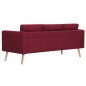 vidaXL Conjunto de sofás 2 piezas tela color vino tinto vidaXL Conjunto de sofás 2 piezas tela color vino tinto