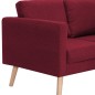 vidaXL Conjunto de sofás 2 piezas tela color vino tinto vidaXL Conjunto de sofás 2 piezas tela color vino tinto