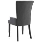 vidaXL Sillas de comedor con reposabrazos 6 unidades tela gris oscuro vidaXL Sillas de comedor con reposabrazos 6 unidades tela gris oscuro