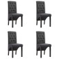 vidaXL Sillas de comedor 4 unidades tela gris oscuro vidaXL Sillas de comedor 4 unidades tela gris oscuro