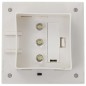 vidaXL Lámparas solares cuadradas de exterior blancas 12 uds LED 12 cm