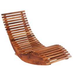 vidaXL Tumbonas mecedoras 2 unidades madera maciza de acacia