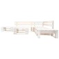 vidaXL Set de muebles de jardín de palets 6 piezas madera blanco vidaXL Set de muebles de jardín de palets 6 piezas madera blanco