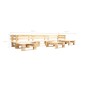 vidaXL Juego de muebles de palets de jardín 6 piezas madera natural