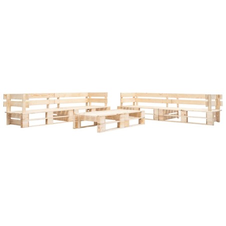 vidaXL Juego de muebles de palets de jardín 6 piezas madera natural