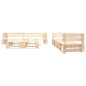 vidaXL Juego de muebles de palets de jardín 6 piezas madera natural