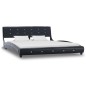 vidaXL Cama con colchón cuero sintético negro 160x200 cm