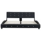 vidaXL Cama con colchón cuero sintético negro 160x200 cm