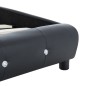 vidaXL Cama con colchón cuero sintético negro 160x200 cm