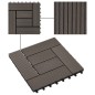 vidaXL Baldosas de porche WPC 30x30 cm 2 m² marrón oscuro 22 unidades vidaXL Baldosas de porche WPC 30x30 cm 2 m² marrón oscuro 22 unidades