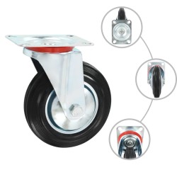 vidaXL Ruedas giratorias 24 unidades 160 mm
