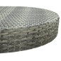 vidaXL Set muebles bar jardín 5 piezas y cojines ratán sintético gris vidaXL Set muebles bar jardín 5 piezas y cojines ratán sintético gris