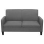 vidaXL Conjunto de sofás de 2 piezas tela gris oscuro vidaXL Conjunto de sofás de 2 piezas tela gris oscuro