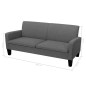 vidaXL Conjunto de sofás de 2 piezas tela gris oscuro vidaXL Conjunto de sofás de 2 piezas tela gris oscuro