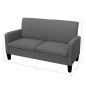 vidaXL Conjunto de sofás de 2 piezas tela gris oscuro vidaXL Conjunto de sofás de 2 piezas tela gris oscuro