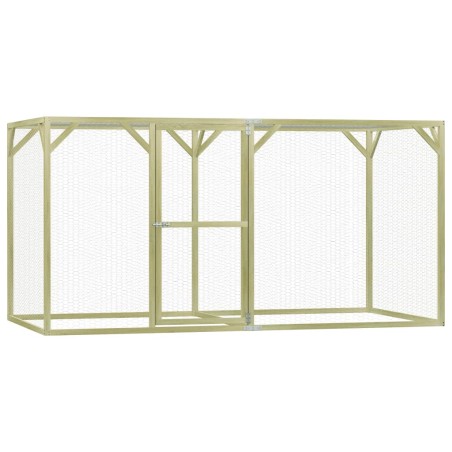 vidaXL Gallinero de madera de pino impregnada 1,5x3x1,5 m 