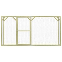 vidaXL Gallinero de madera de pino impregnada 1,5x3x1,5 m 