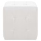 vidaXL Puf 2 unidades cuero sintético blanco 30x30x30 cm