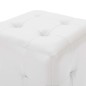 vidaXL Puf 2 unidades cuero sintético blanco 30x30x30 cm