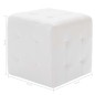 vidaXL Puf 2 unidades cuero sintético blanco 30x30x30 cm