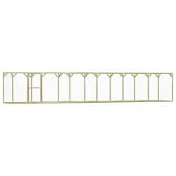 vidaXL Gallinero de madera de pino impregnada 1,5x9x1,5 m