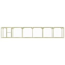 vidaXL Gallinero de madera de pino impregnada 1,5x9x1,5 m