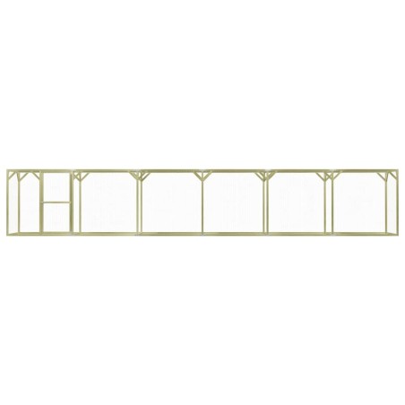 vidaXL Gallinero de madera de pino impregnada 1,5x9x1,5 m