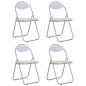 vidaXL Sillas de comedor plegables 4 unidades cuero sintético blanco vidaXL Sillas de comedor plegables 4 unidades cuero sintético blanco