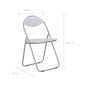 vidaXL Sillas de comedor plegables 4 unidades cuero sintético blanco vidaXL Sillas de comedor plegables 4 unidades cuero sintético blanco