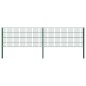 vidaXL Panel de valla con postes hierro verde 3,4x0,8 m vidaXL Panel de valla con postes hierro verde 3,4x0,8 m