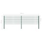 vidaXL Panel de valla con postes hierro verde 3,4x0,8 m vidaXL Panel de valla con postes hierro verde 3,4x0,8 m