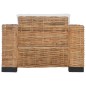 vidaXL Juego de sofás con cojines 3 piezas de ratán natural vidaXL Juego de sofás con cojines 3 piezas de ratán natural