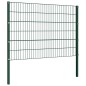 vidaXL Panel de valla con postes de hierro verde 10,2x1,2 m vidaXL Panel de valla con postes de hierro verde 10,2x1,2 m