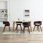 vidaXL Sillas de comedor 4 unidades de madera curvada y tela gris vidaXL Sillas de comedor 4 unidades de madera curvada y tela gris