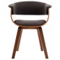 vidaXL Sillas de comedor 4 unidades de madera curvada y tela gris vidaXL Sillas de comedor 4 unidades de madera curvada y tela gris