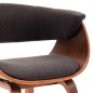 vidaXL Sillas de comedor 4 unidades de madera curvada y tela gris vidaXL Sillas de comedor 4 unidades de madera curvada y tela gris