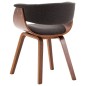 vidaXL Sillas de comedor 4 unidades de madera curvada y tela gris vidaXL Sillas de comedor 4 unidades de madera curvada y tela gris