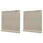vidaXL Estor enrollable de bambú natural 2 unidades 120x160 cm vidaXL Estor enrollable de bambú natural 2 unidades 120x160 cm