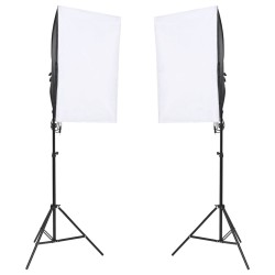 vidaXL Kit de estudio fotográfico con set de luces y fondo