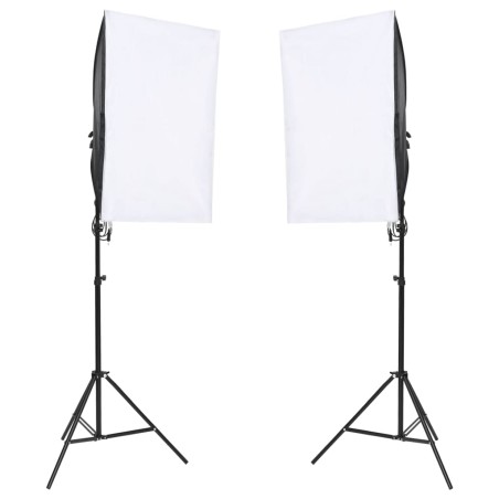 vidaXL Kit de estudio fotográfico con set de luces y fondo