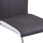 vidaXL Sillas voladizas de comedor 6 unidades cuero sintético gris