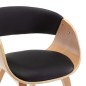 vidaXL Sillas de comedor 2 uds madera curvada y cuero sintético negro vidaXL Sillas de comedor 2 uds madera curvada y cuero sintético negro