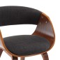 vidaXL Sillas de comedor 2 unidades madera curvada y tela gris vidaXL Sillas de comedor 2 unidades madera curvada y tela gris
