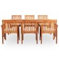 vidaXL Set comedor de jardín 7 pzas y cojines madera maciza de acacia vidaXL Set comedor de jardín 7 pzas y cojines madera maciza de acacia