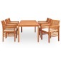 vidaXL Set comedor de jardín 7 pzas y cojines madera maciza de acacia vidaXL Set comedor de jardín 7 pzas y cojines madera maciza de acacia