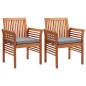vidaXL Set comedor de jardín 3 pzas y cojines madera maciza de acacia vidaXL Set comedor de jardín 3 pzas y cojines madera maciza de acacia