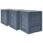 vidaXL Compostadores de jardín 3 unidades gris 780 L 60x60x73 cm vidaXL Compostadores de jardín 3 unidades gris 780 L 60x60x73 cm