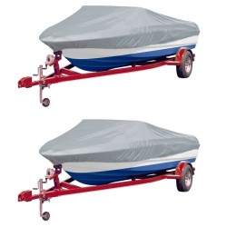 vidaXL Cubierta para barco 2 unidades gris 488-564x239 cm 