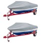 vidaXL Cubierta para barco 2 unidades gris 488-564x239 cm vidaXL Cubierta para barco 2 unidades gris 488-564x239 cm